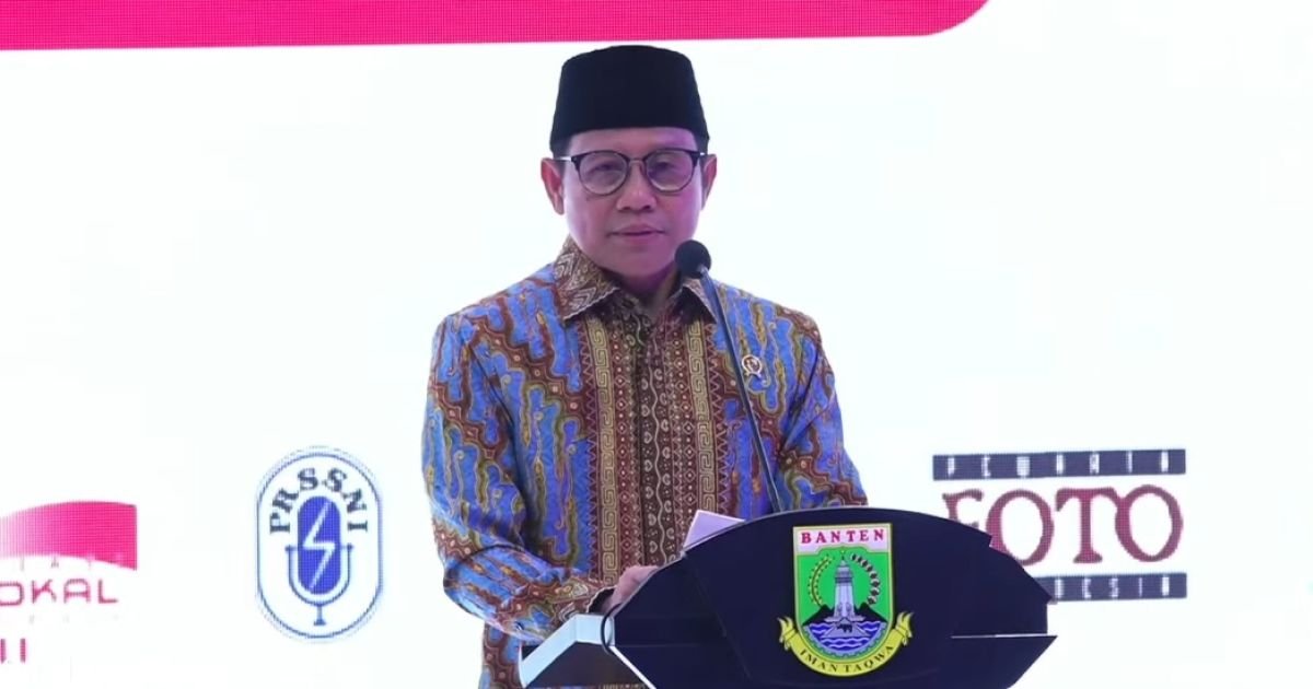Menteri Koordinator Bidang Pemberdayaan Masyarakat Republik Indonesia, Muhaimin Iskandar, menghadiri puncak peringatan Hari Pers Nasional (HPN) 2026 di Kawasan Pusat Pemerintahan Provinsi Banten (KP3B), Curug, Kota Serang, Banten, Senin (9/2/2026).