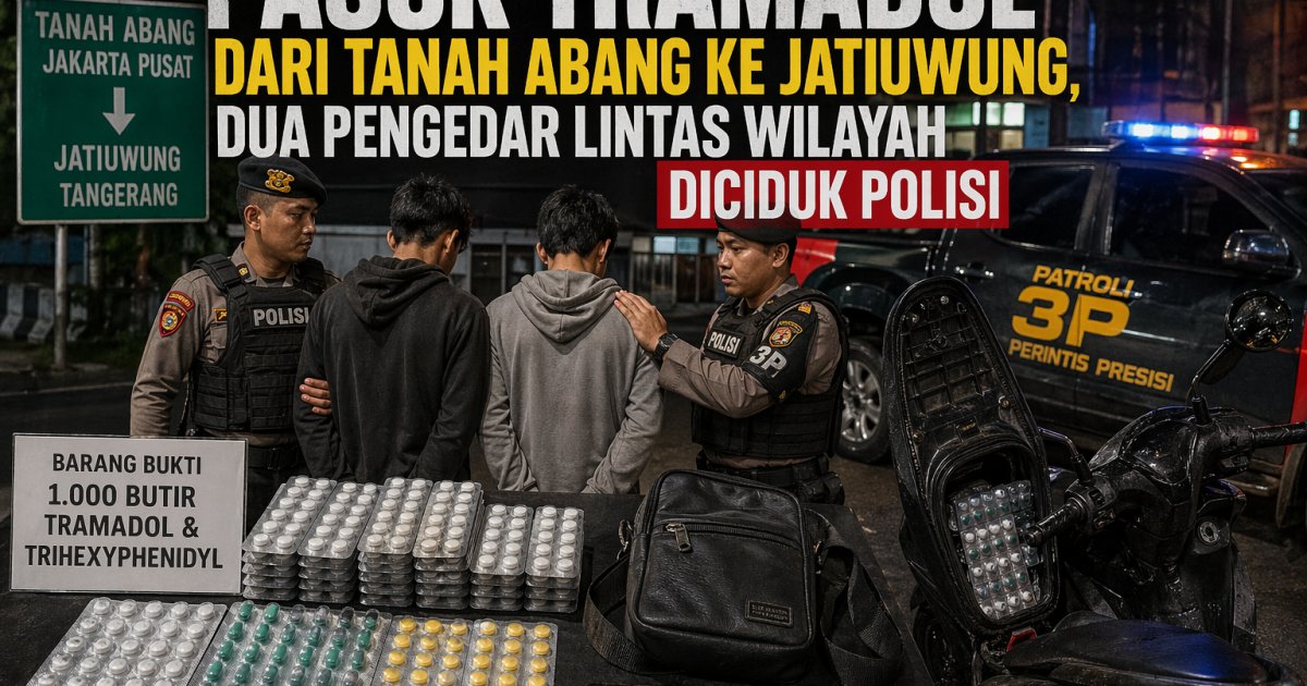 Pasok Tramadol dari Tanah Abang ke Jatiuwung, Dua Pengedar Lintas Wilayah Diciduk Polisi