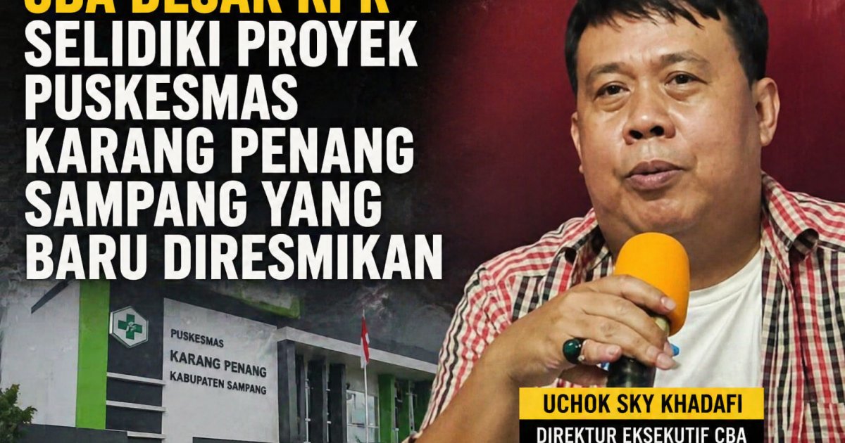 Direktur Eksekutif Center for Budget Analysis (CBA), Uchok Sky