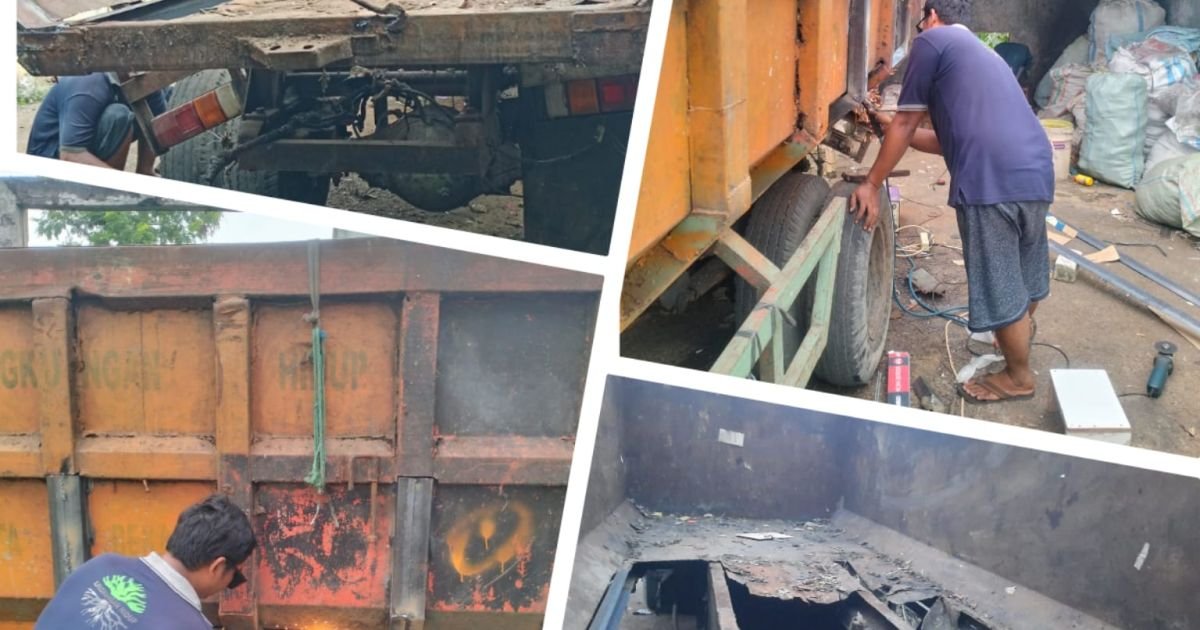 Kondisi mobil operasional sampah DLH Kota Bekasi
