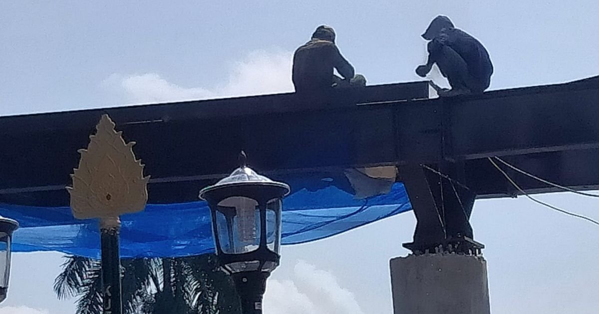 Foto Dok: Kembali didapati para pekerja tidak menggunakan APD.